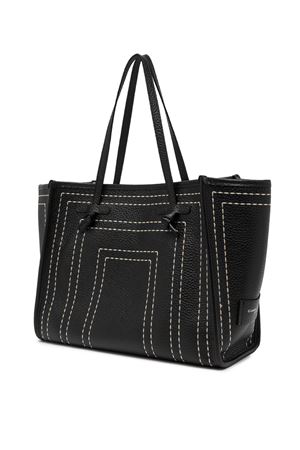 Black maxi grain leather shopping bag GIANNI CHIARINI | BS11720TKLCNC232